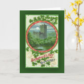 Cartes du jour de St Patrick avec le château (Fleur jaune)