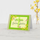 Cartes du jubilé d'or de la religieuse catholique (Fleur jaune)