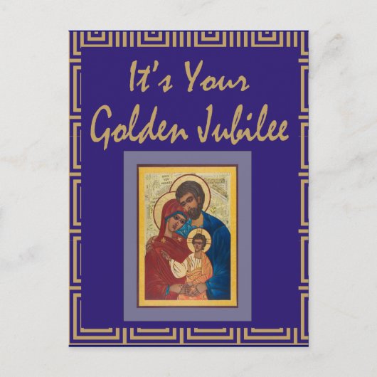 Cartes du jubilé d'or de la religieuse catholique (Devant)
