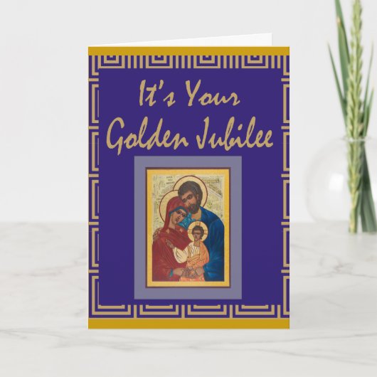 Cartes du jubilé d'or de la religieuse catholique (Devant)