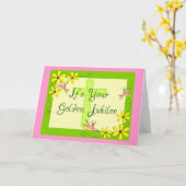 Cartes du jubilé d'or de la religieuse catholique (Fleur jaune)