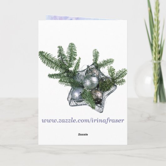 Cartes du Nouvel An avec bougies et horloge (Dos)