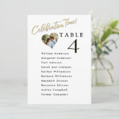 Cartes du plan de siège du Mariage de fête Noms de (Debout devant)