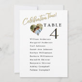 Cartes du plan de siège du Mariage de fête Noms de (Dos)