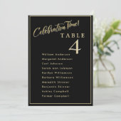 Cartes du plan de siège du Mariage de fête Noms de (Debout devant)