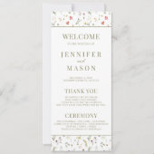 Cartes du programme de mariage du fleur sauvage de (Devant)