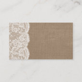 Cartes du site Web de la collection Mariage Burlap (Dos)