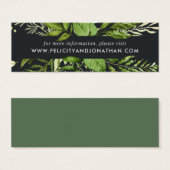 Cartes du site web de mariage du jardin de minuit  (Devant & derrière)