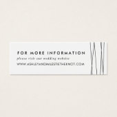 Cartes du site Web Mariage de la ligne | Noir et b (Devant)