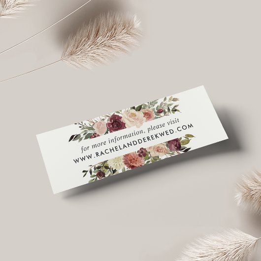Cartes du site web Mariage Rustique Bloom | Mini