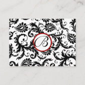 Cartes du site Web RedTrim Black Damask Response (Dos)