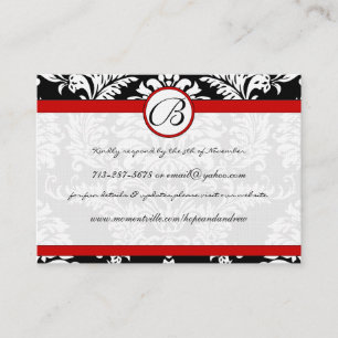 Cartes du site Web RedTrim Black Damask Response