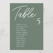 Cartes du tableau Mariage vert Sage (Devant)