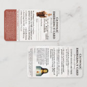Cartes d'urgence catholiques (Devant / Derrière)