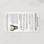 Cartes d'urgence catholiques (Dos)