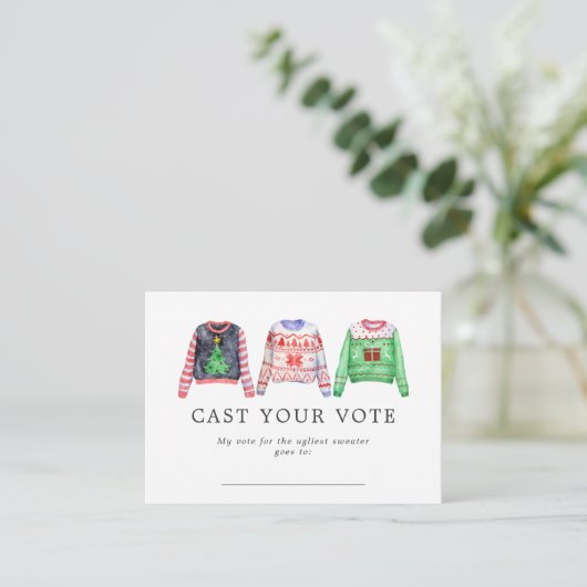 Cartes électorales moches du pull de Noël (Debout devant)