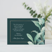 Cartes élégantes de Merci de sympathie de verdure (Debout devant)