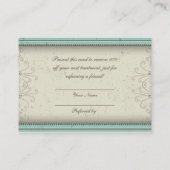 Cartes élégantes de référence de damassé florale (Dos)