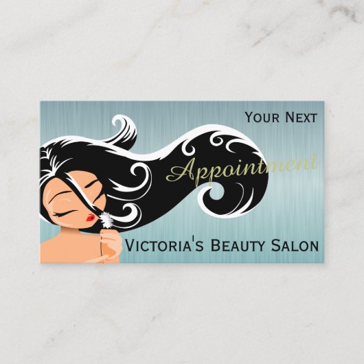 Cartes élégantes de rendez-vous de coiffeur (Devant)