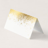 Cartes élégantes d'endroit de blanc et d'or (Dos)