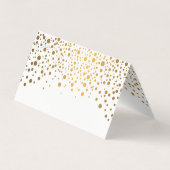 Cartes élégantes d'endroit des confettis | de (Dos)