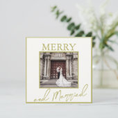 Cartes élégantes Merry & Mariées 2 Photos  (Debout devant)