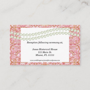 Cartes élégantes pour boîtier Mariage rose, or et 