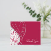 Cartes élégantes rouges de Merci (Debout devant)