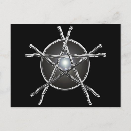 Cartes en argent Pentagram carte postale (Devant)