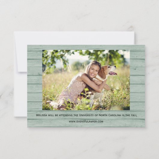 Cartes en bois Arrière - plan-3x5 Faire-part de gr (Dos)