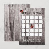 Cartes en bois de bingo-test de Fête de la mariée (Devant / Derrière)