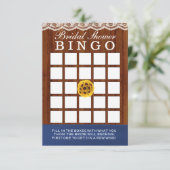 Cartes en bois de bingo-test de Fête de la mariée (Debout devant)