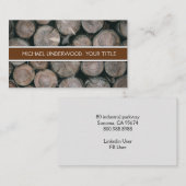 Cartes en bois de Monogramme rustique (Devant / Derrière)