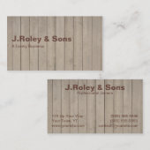 Cartes en bois d'entreprise de construction (Devant / Derrière)
