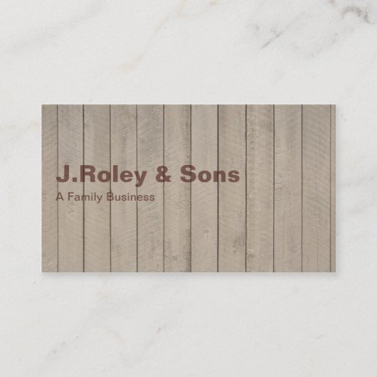 Cartes en bois d'entreprise de construction (Devant)