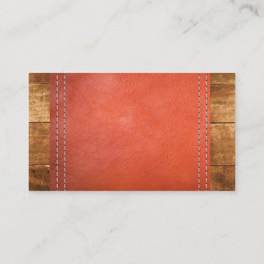Cartes en bois Double couture cuir (Dos)