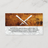 Cartes en bois en marbre | Couteaux croisés (Dos)