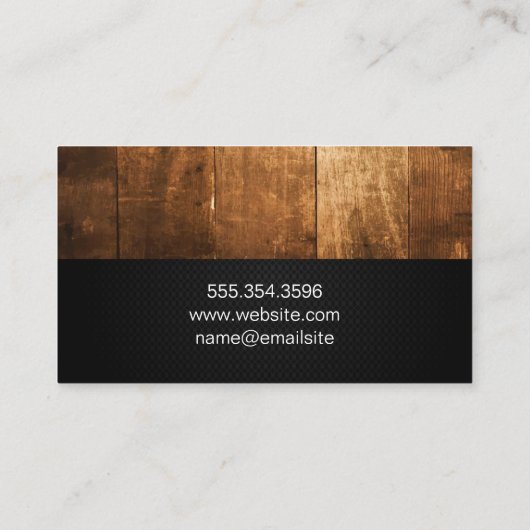 Cartes en bois | Maillage noir (Dos)