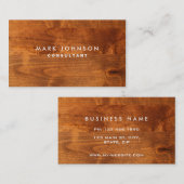 Cartes en bois modernes élégantes professionnelles (Devant / Derrière)
