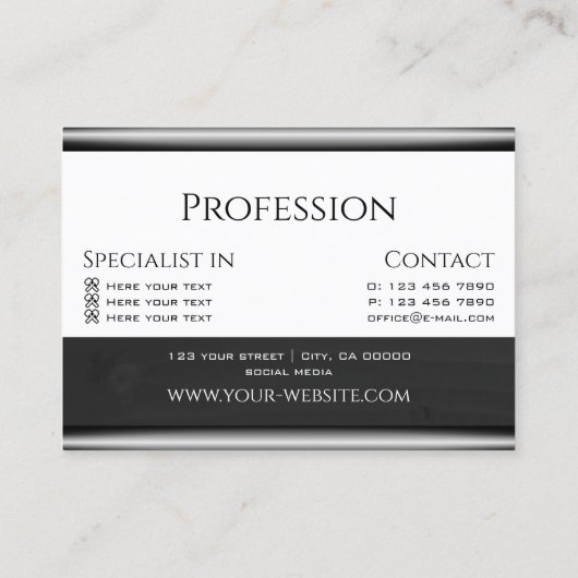 Cartes en bois modernes en bois noir et blanc (Dos)