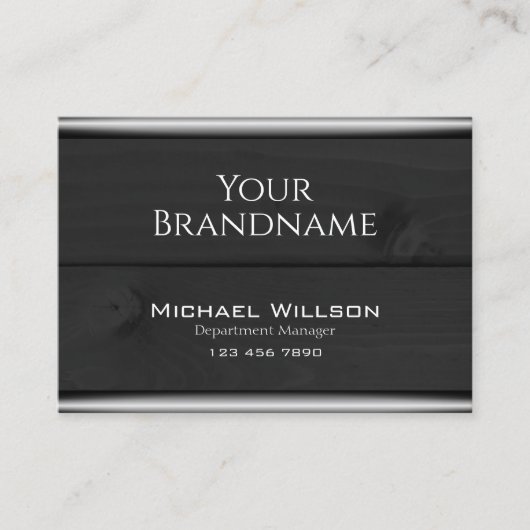 Cartes en bois modernes en bois noir et blanc (Devant)