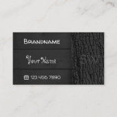 Cartes en bois noir Écorce d'arbre rustique avec M (Devant)