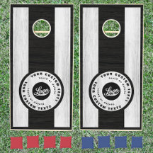 Cartes en bois noir et blanc Entreprise Logo Entre
