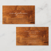 Cartes en bois professionnelles modernes (Devant / Derrière)