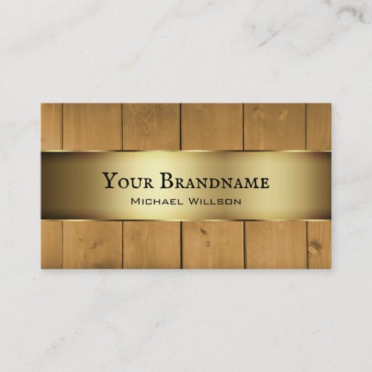 Cartes en bois rustique Grain en bois avec bordure (Devant)