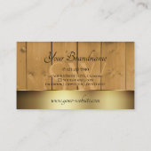 Cartes en bois rustique Grain en bois avec Monogra (Dos)