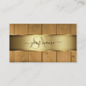 Cartes en bois rustique Grain en bois avec Monogra (Devant)