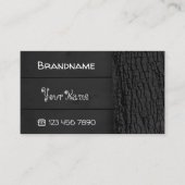 Cartes en bois rustique Noir Barres Arbre Grain en (Devant)