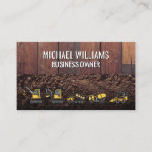 Cartes en bois | Véhicules de construction (Devant)