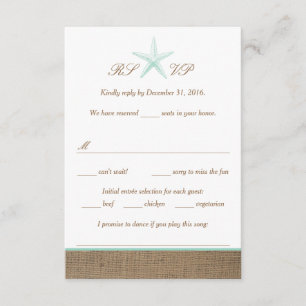 Cartes en bon état du mariage de plage de toile de